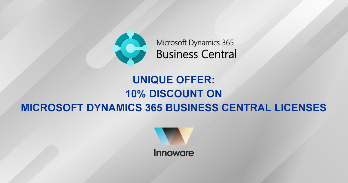 Get a unique 10% discount on Microsoft Dynamics 365 Business Central licenses!